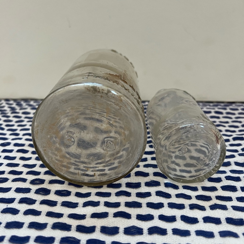 2  Vintage Listerine Glass Bottles Lambert Pharmacal Company Vintage No Top - Picture 5 of 12